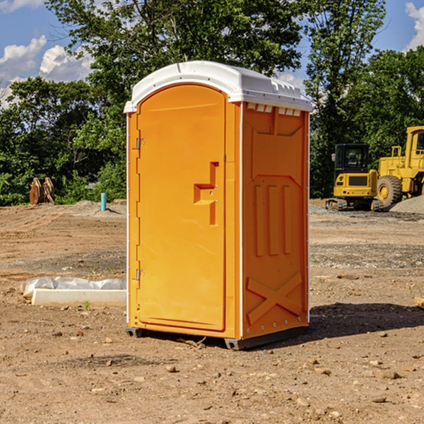 can i customize the exterior of the porta potties with my event logo or branding in Enola AR